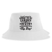 Gardening Work In Garden Hangout With Dog Gardener Gift Sustainable Bucket Hat