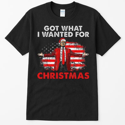 Got What I Wanted For Christmas Trump 2024 Santa Claus Tall T-Shirt