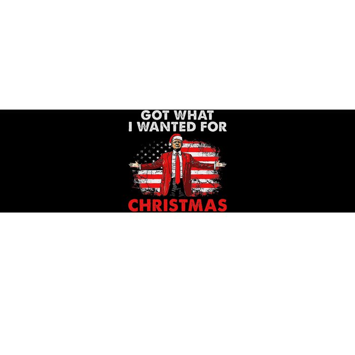 Got What I Wanted For Christmas Trump 2024 Santa Claus Bumper Sticker