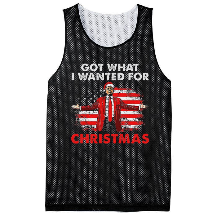 Got What I Wanted For Christmas Trump 2024 Santa Claus Mesh Reversible Basketball Jersey Tank