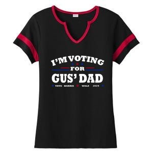 Gus Walz IM Voting For Gus Dad Tim Walz Ladies Halftime Notch Neck Tee