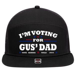 Gus Walz IM Voting For Gus Dad Tim Walz 7 Panel Mesh Trucker Snapback Hat