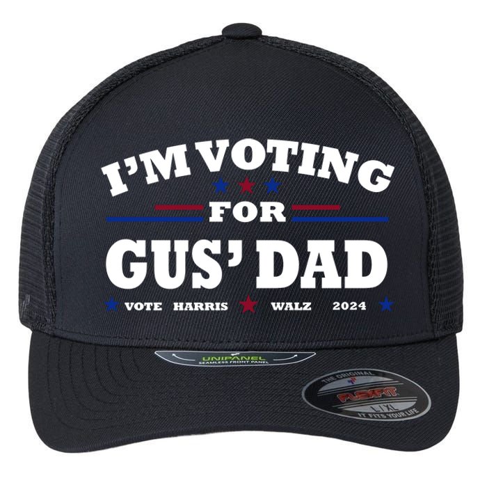 Gus Walz IM Voting For Gus Dad Tim Walz Flexfit Unipanel Trucker Cap