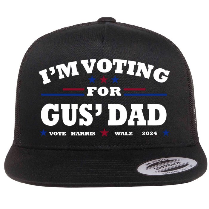 Gus Walz IM Voting For Gus Dad Tim Walz Flat Bill Trucker Hat