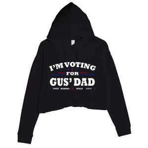 Gus Walz IM Voting For Gus Dad Tim Walz Crop Fleece Hoodie