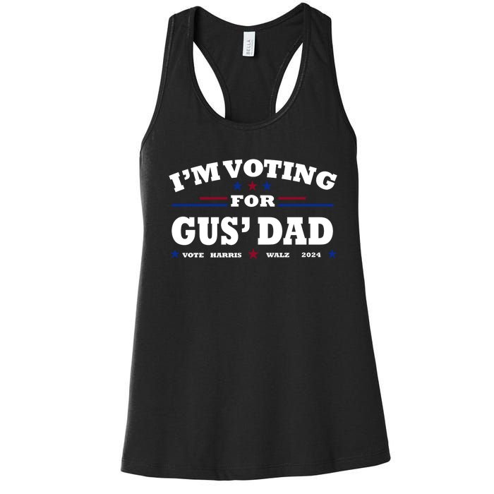 Gus Walz IM Voting For Gus Dad Tim Walz Women's Racerback Tank