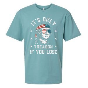 George Washington It's Only Treason If You Lose 4th Of July Sueded Cloud Jersey T-Shirt