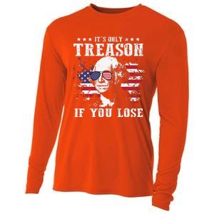 George Washington Its Only Treason If You Lose 4th Of July Cooling Performance Long Sleeve Crew