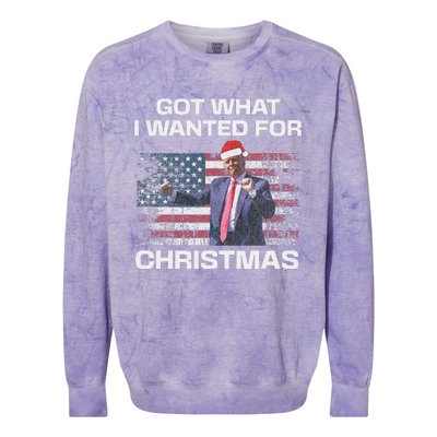 Got What I Wanted For Christmas Trump 2024 Won President Colorblast Crewneck Sweatshirt