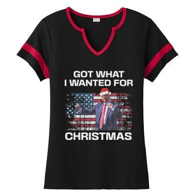 Got What I Wanted For Christmas Trump 2024 Won President Ladies Halftime Notch Neck Tee