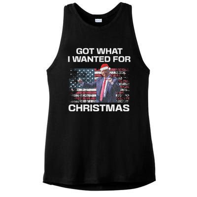 Got What I Wanted For Christmas Trump 2024 Won President Ladies PosiCharge Tri-Blend Wicking Tank