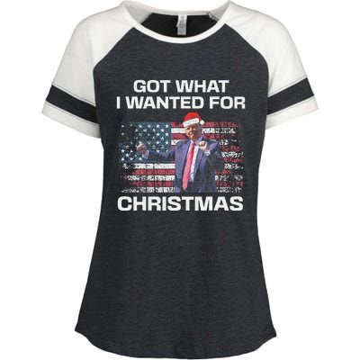 Got What I Wanted For Christmas Trump 2024 Won President Enza Ladies Jersey Colorblock Tee