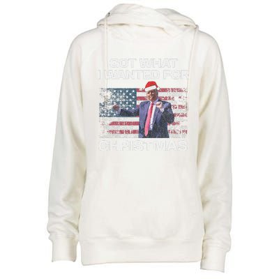 Got What I Wanted For Christmas Trump 2024 Won President Womens Funnel Neck Pullover Hood