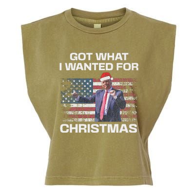 Got What I Wanted For Christmas Trump 2024 Won President Garment-Dyed Women's Muscle Tee