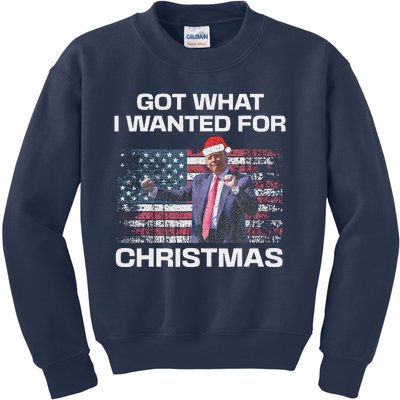 Got What I Wanted For Christmas Trump 2024 Won President Kids Sweatshirt