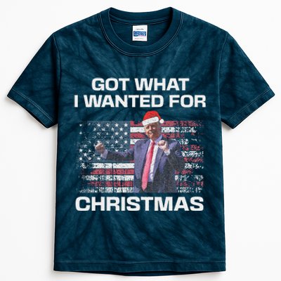 Got What I Wanted For Christmas Trump 2024 Won President Kids Tie-Dye T-Shirt