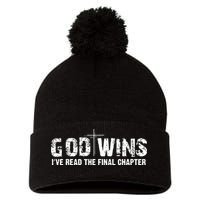 God Wins I Ve Read The Final Chapter Christian Faith Lover Pom Pom 12in Knit Beanie