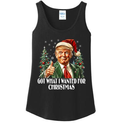 Got What I Wanted For Christmas Trump Xmas Pajamas 2024 Ladies Essential Tank