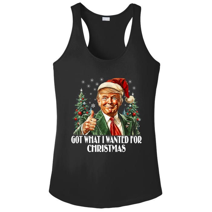 Got What I Wanted For Christmas Trump Xmas Pajamas 2024 Ladies PosiCharge Competitor Racerback Tank