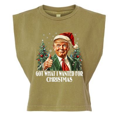 Got What I Wanted For Christmas Trump Xmas Pajamas 2024 Garment-Dyed Women's Muscle Tee