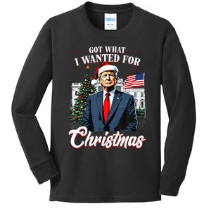 Got What I Wanted For Christmas Trump 2024 Kids Long Sleeve Shirt