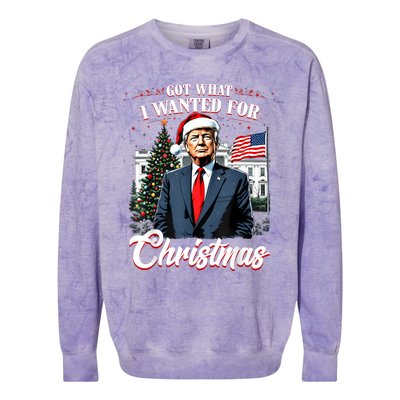 Got What I Wanted For Christmas Trump 2024 Colorblast Crewneck Sweatshirt