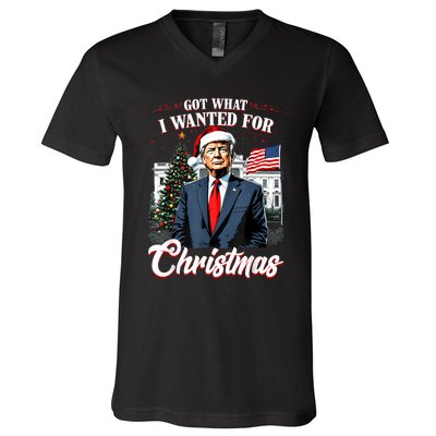 Got What I Wanted For Christmas Trump 2024 V-Neck T-Shirt