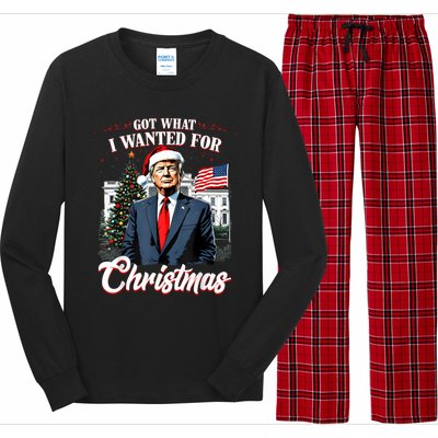 Got What I Wanted For Christmas Trump 2024 Long Sleeve Pajama Set