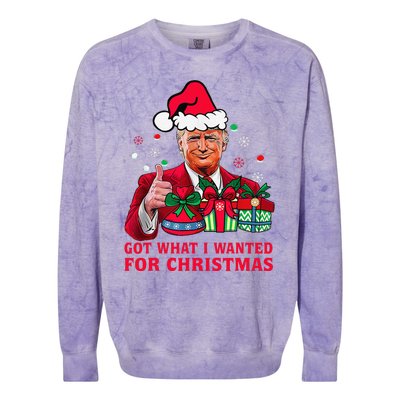 Got What I Wanted For Christmas Trump 2024 Won President Colorblast Crewneck Sweatshirt