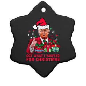 Got What I Wanted For Christmas Trump 2024 Won President Ceramic Star Ornament