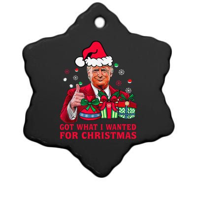 Got What I Wanted For Christmas Trump 2024 Won President Ceramic Star Ornament