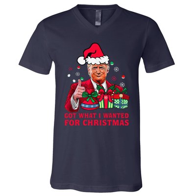 Got What I Wanted For Christmas Trump 2024 Won President V-Neck T-Shirt