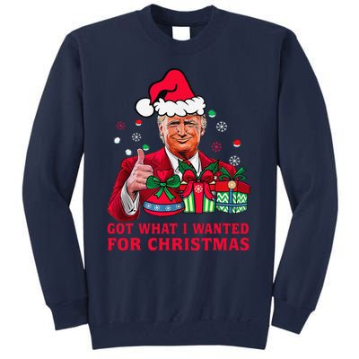 Got What I Wanted For Christmas Trump 2024 Won President Tall Sweatshirt