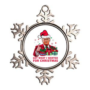 Got What I Wanted For Christmas Trump 2024 Won President Metallic Star Ornament