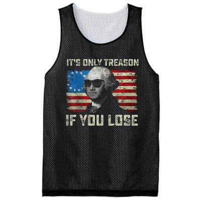 George Washington ItS Only Treason If You Lose 4th Of July Mesh Reversible Basketball Jersey Tank