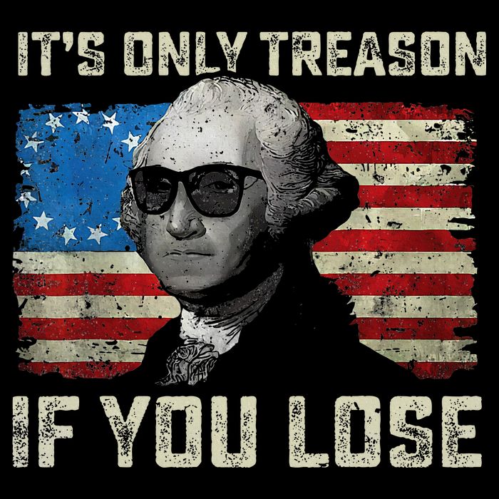 George Washington ItS Only Treason If You Lose 4th Of July Women's V-Neck T-Shirt