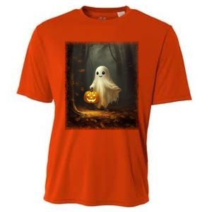 Ghost Walikng In The Forest Halloween Costume Funny Gift Cooling Performance Crew T-Shirt