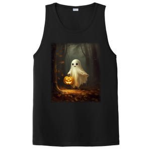 Ghost Walikng In The Forest Halloween Costume Funny Gift PosiCharge Competitor Tank