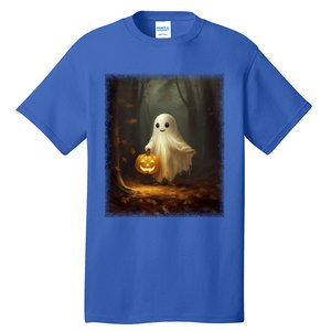 Ghost Walikng In The Forest Halloween Costume Funny Gift Tall T-Shirt