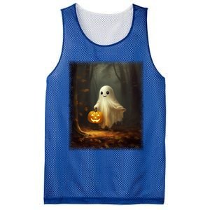 Ghost Walikng In The Forest Halloween Costume Funny Gift Mesh Reversible Basketball Jersey Tank