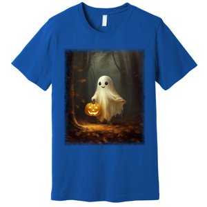 Ghost Walikng In The Forest Halloween Costume Funny Gift Premium T-Shirt