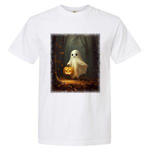 Ghost Walikng In The Forest Halloween Costume Funny Gift Garment-Dyed Heavyweight T-Shirt