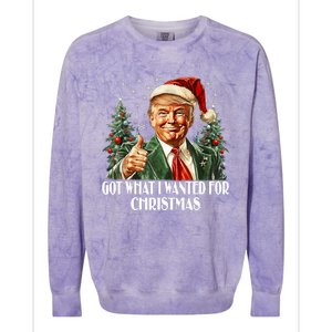 Got What I Wanted For Christmas Trump Xmas Pajamas 2024 Colorblast Crewneck Sweatshirt