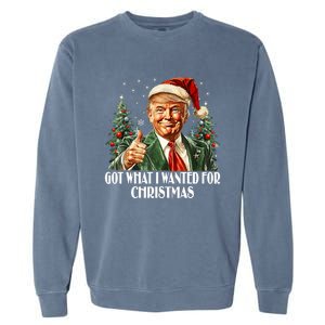 Got What I Wanted For Christmas Trump Xmas Pajamas 2024 Garment-Dyed Sweatshirt