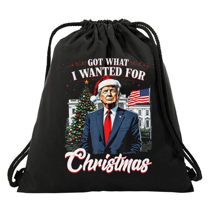 Got What I Wanted For Christmas Trump 2024 Drawstring Bag