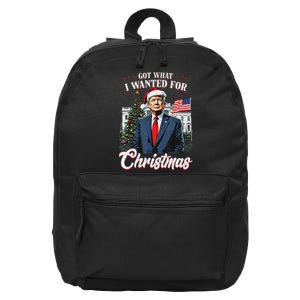 Got What I Wanted For Christmas Trump 2024 16 in Basic Backpack