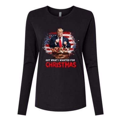 Got What I Wanted For Christmas Trump Won Present Xmas Womens Cotton Relaxed Long Sleeve T-Shirt