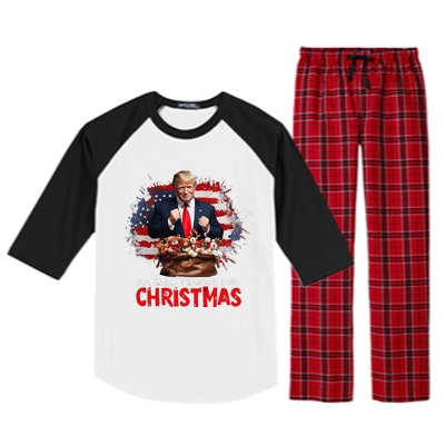 Got What I Wanted For Christmas Trump Won Present Xmas Raglan Sleeve Pajama Set