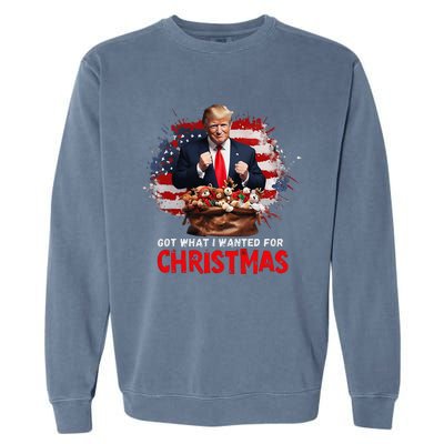 Got What I Wanted For Christmas Trump Won Present Xmas Garment-Dyed Sweatshirt