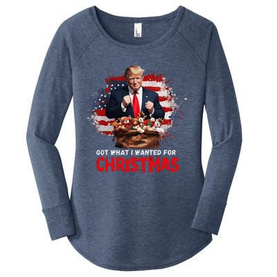 Got What I Wanted For Christmas Trump Won Present Xmas Women's Perfect Tri Tunic Long Sleeve Shirt